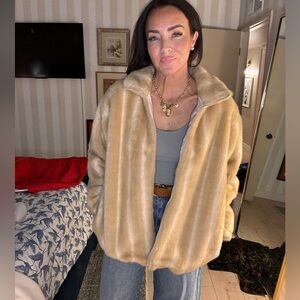 Faux fur coat